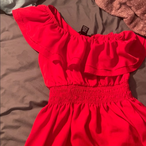 One shoulder flirty red dress - Picture 1 of 4